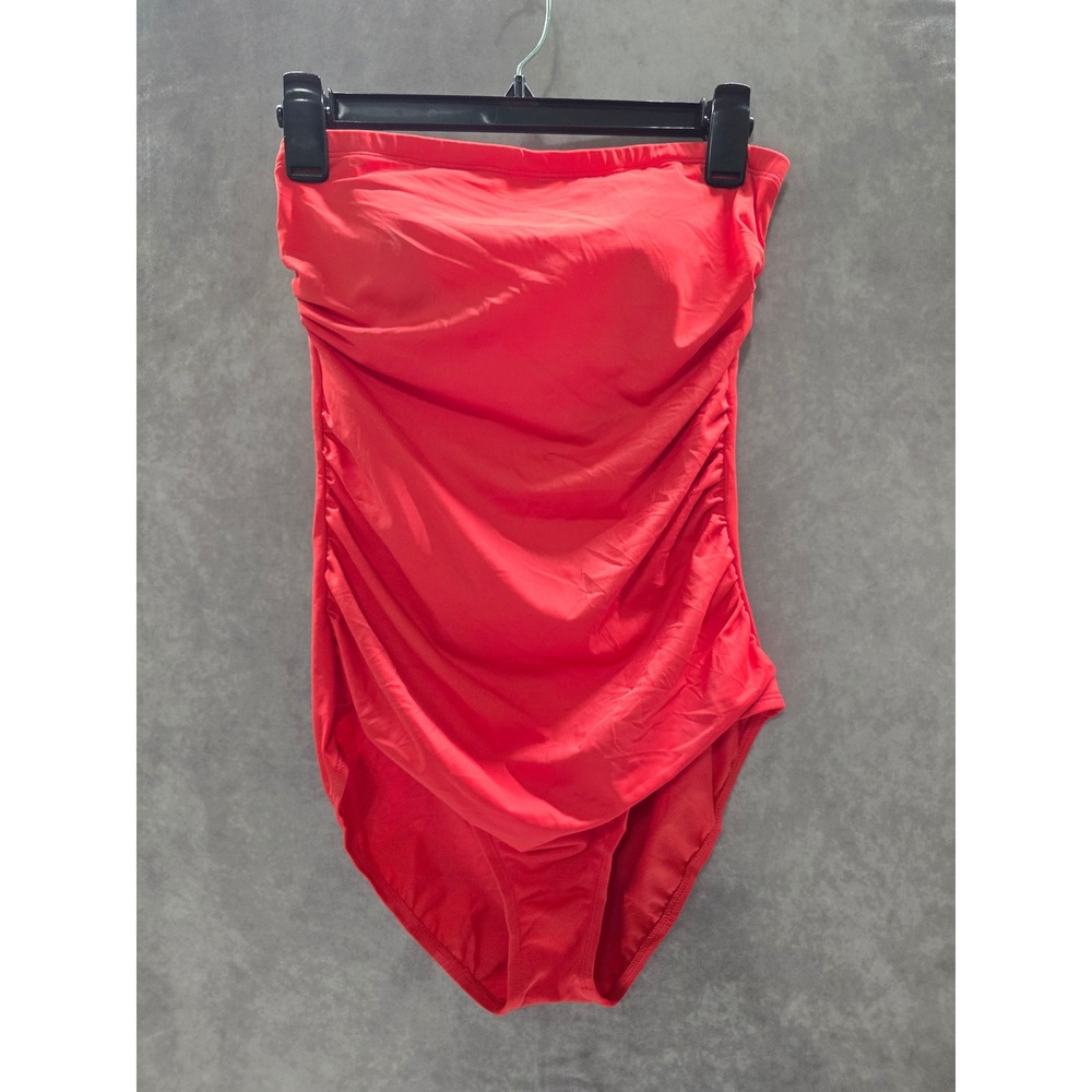 Pink Strapless Vintage One Piece Swimsuit Resort Jantzen Vacation 90s Size 12